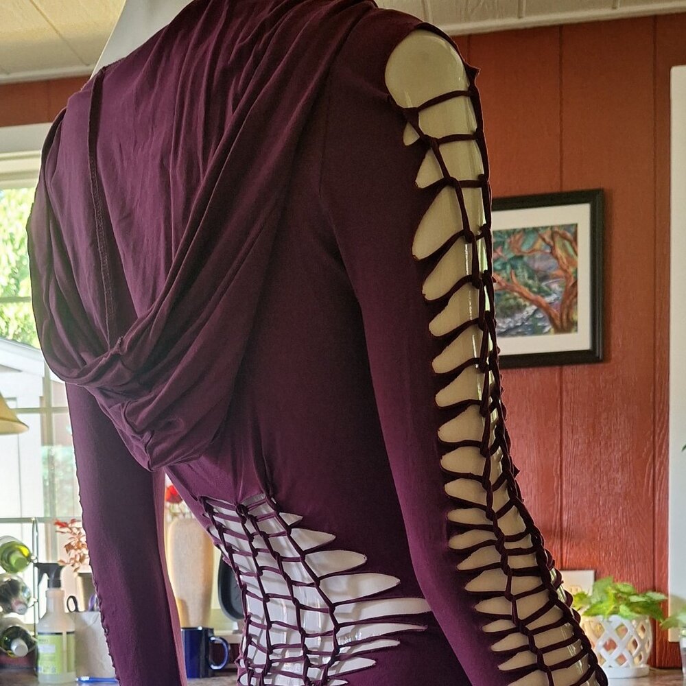 Sexy! Long, cutaway festival dress, heather mauve type color, one size